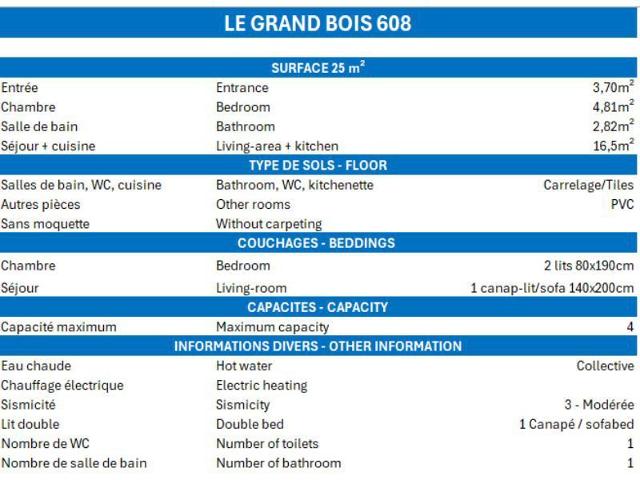 Apartements GRAND BOIS A - La Tania
