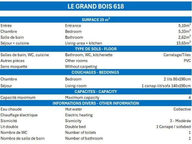 Apartements GRAND BOIS A - La Tania