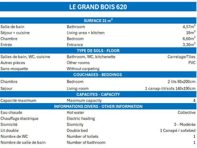 Apartements GRAND BOIS A - La Tania