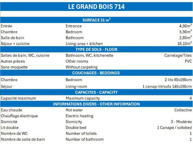 Apartements GRAND BOIS A - La Tania