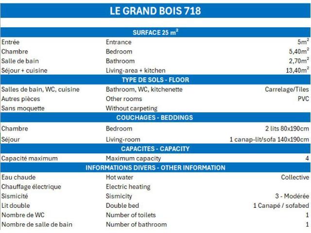 Apartements GRAND BOIS A - La Tania