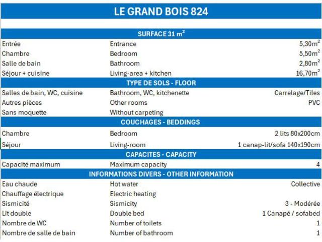 Apartements GRAND BOIS A - La Tania