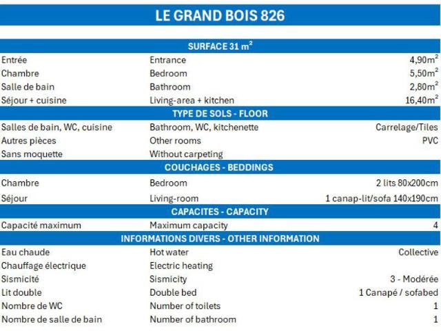 Apartements GRAND BOIS A - La Tania
