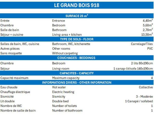 Apartements GRAND BOIS A - La Tania