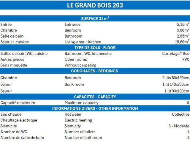 Apartements GRAND BOIS B - La Tania