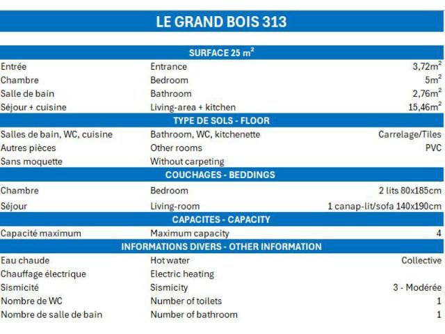 Apartements GRAND BOIS B - La Tania
