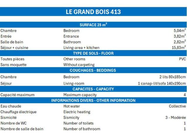 Apartements GRAND BOIS B - La Tania