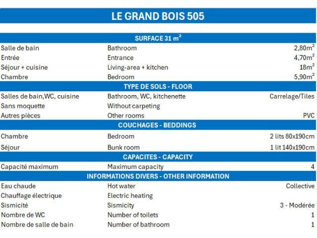 Apartements GRAND BOIS B - La Tania