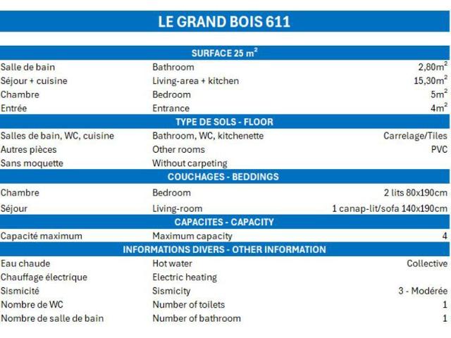 Apartements GRAND BOIS B - La Tania