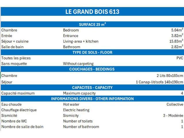 Apartements GRAND BOIS B - La Tania