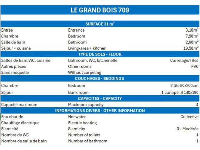 Apartements GRAND BOIS B - La Tania