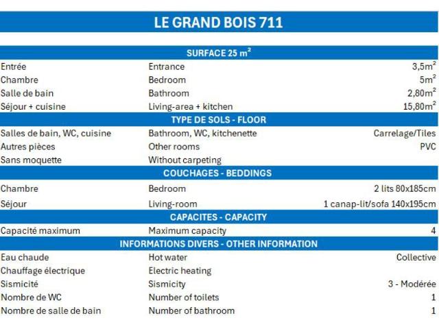 Apartements GRAND BOIS B - La Tania
