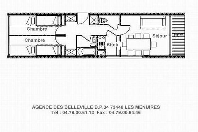 Apartements PELVOUX - Les Menuires Croisette