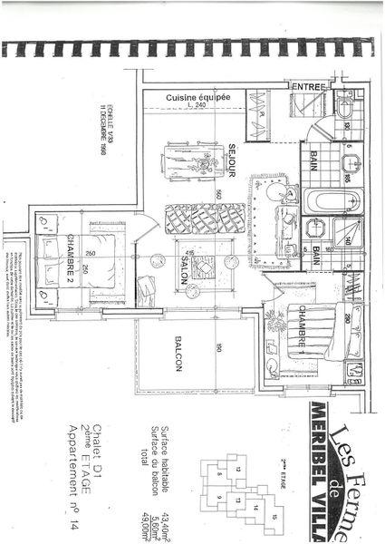 Apartements FERMES DE MERIBEL DAGUET - Méribel Village 1400