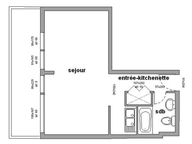 Cozy Studio for 4, Well-Equipped, Ski-in/Ski-out Location FR-1-340-99 - Chamrousse