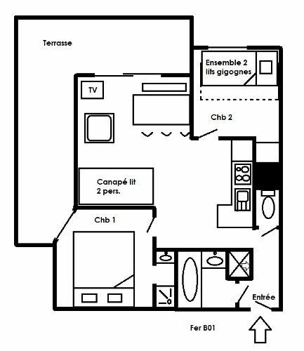 Apartements FERMES DE MERIBEL BAT B - Méribel Village 1400