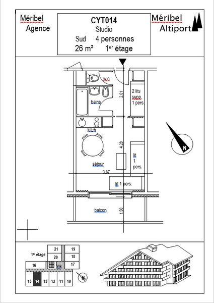 Apartements LES CYTELLES - Méribel Altiport 1700