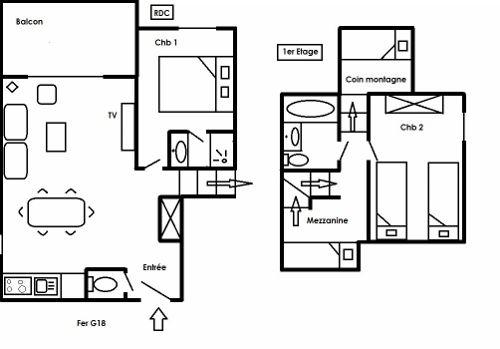 Apartements FERMES DE MERIBEL G - Méribel Village 1400