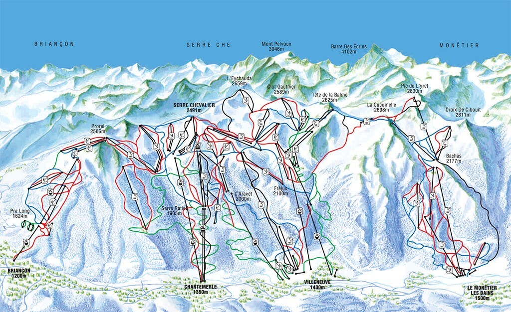 Piste map preview