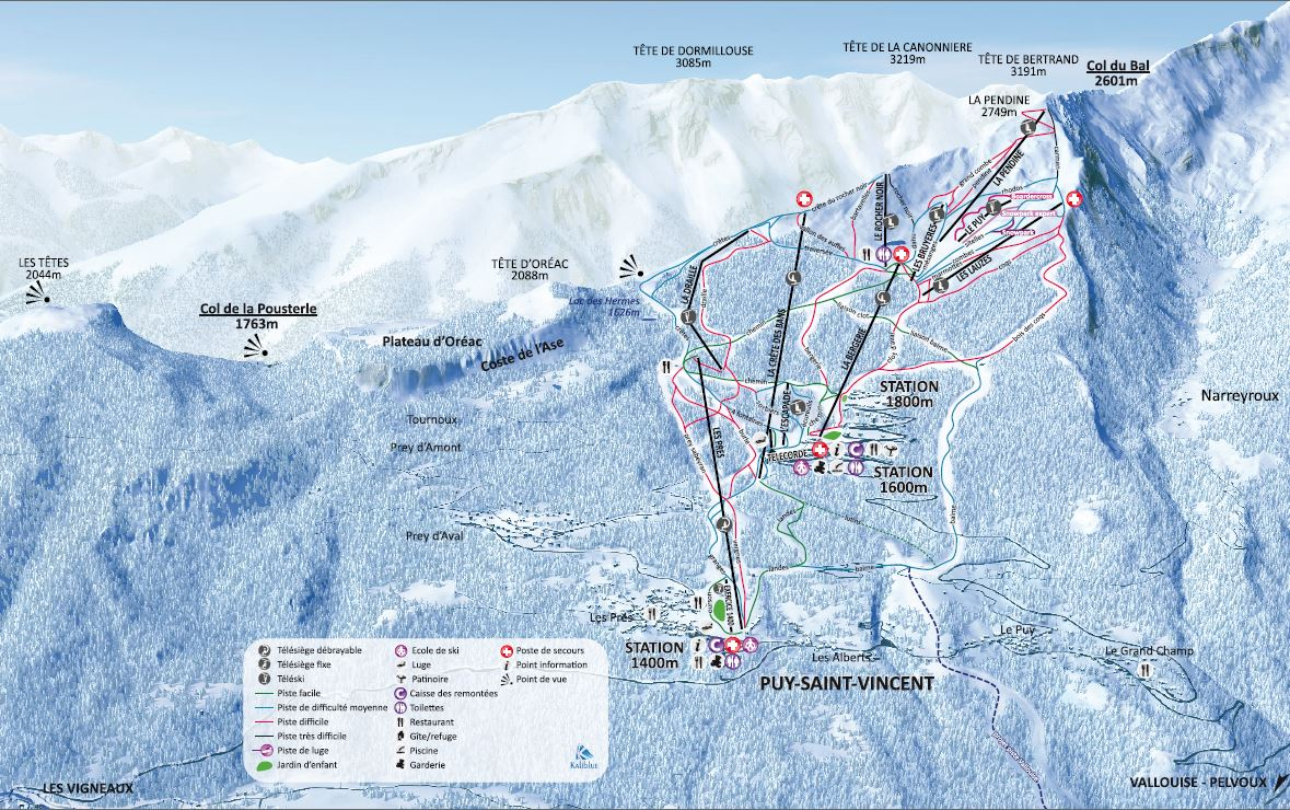 Piste map preview