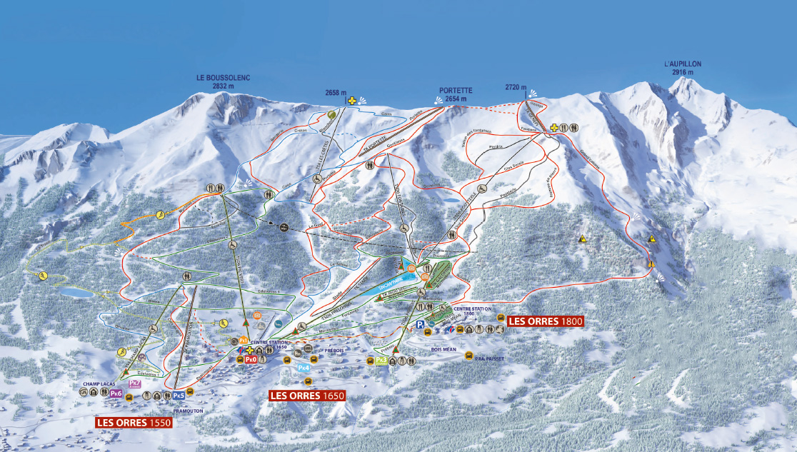 Piste map preview