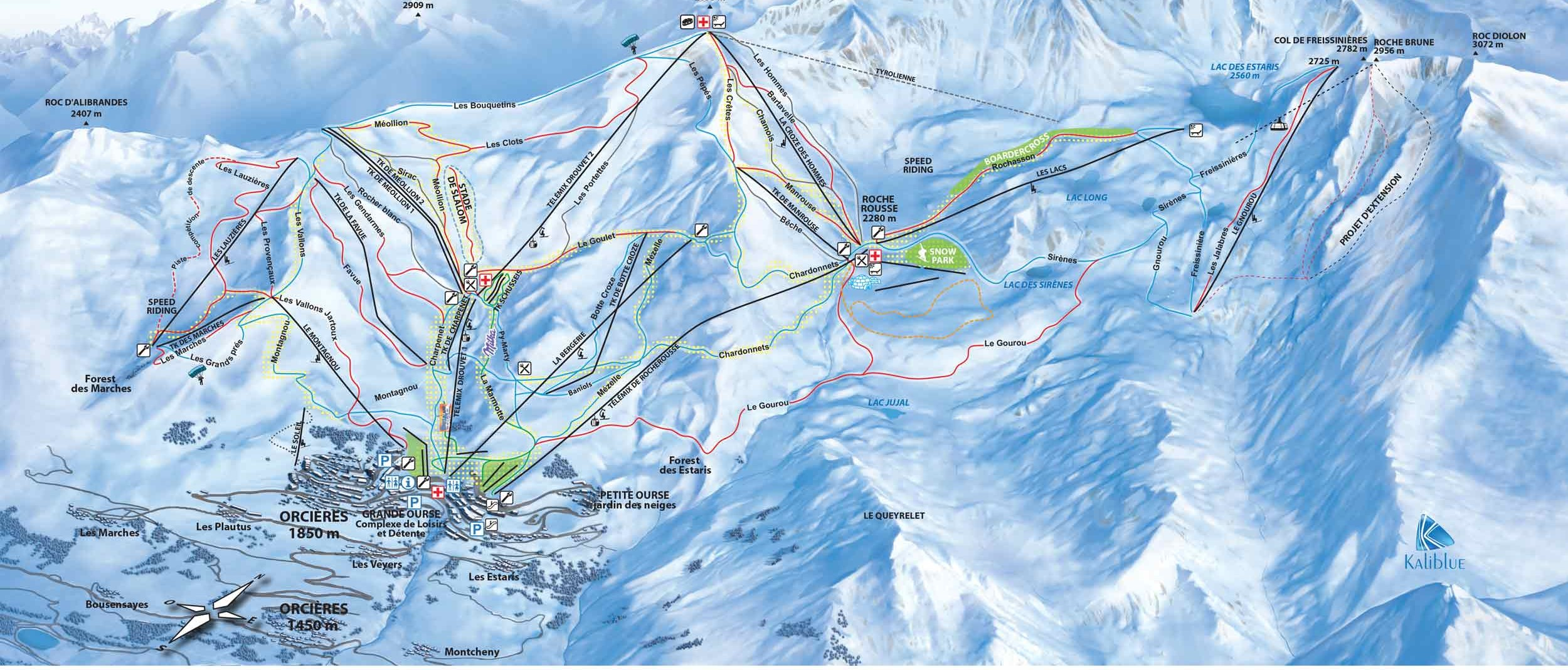Piste map preview