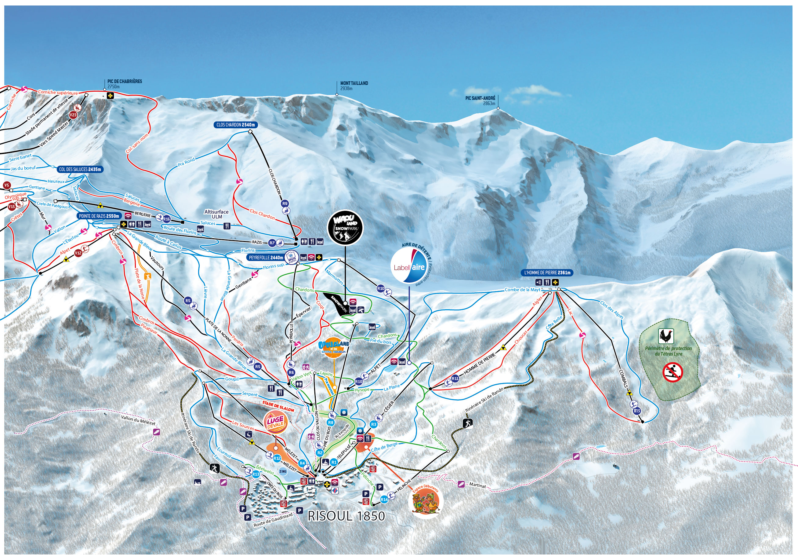 Piste map preview