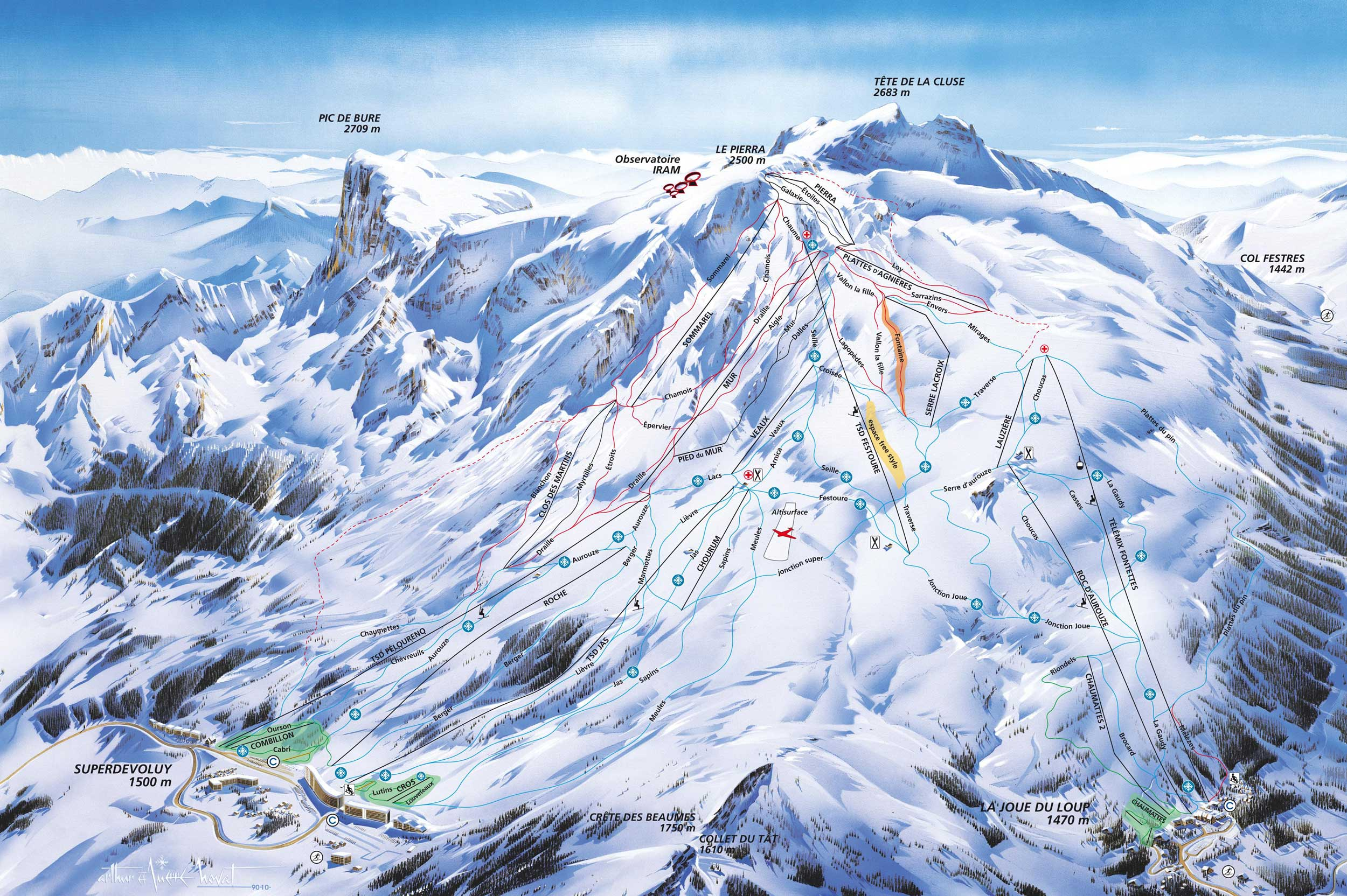 Piste map preview